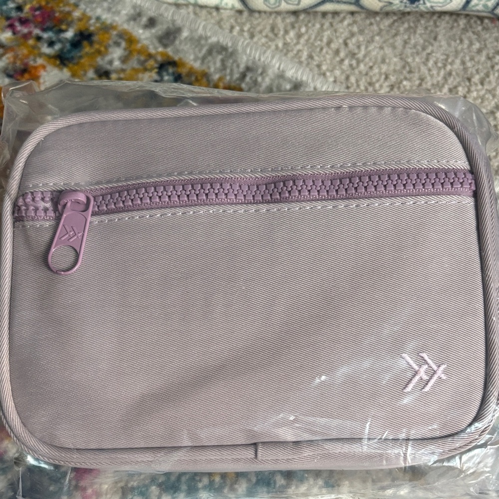 Lavender Travel Pouch with Front Zip Pocket